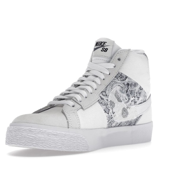 Nike SB Zoom Blazer Mid Premium Floral White Grey shoes - Picture 1 of 7